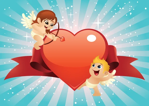 Valentine Cupids Royalty Free Stock Ilustrace