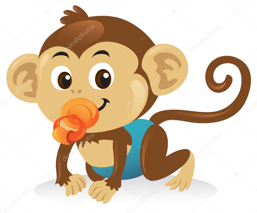 cute baby monkey clip art