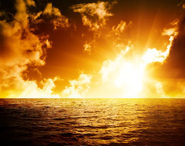 Zachód słońca i morza — Zdjęcie stockowe