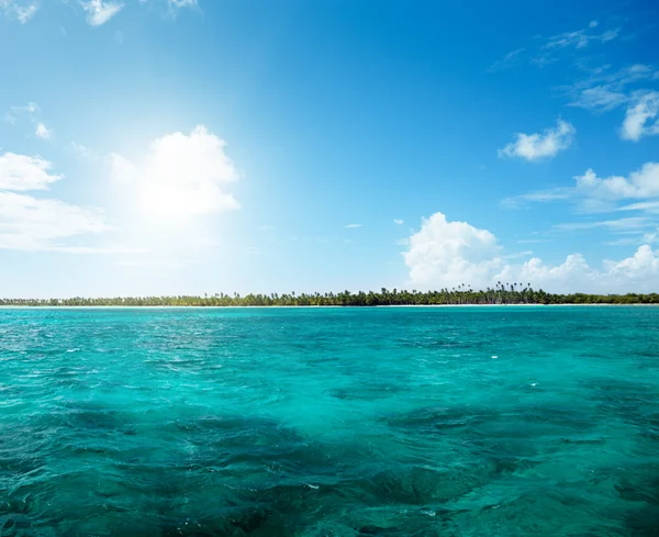 Caribische zee en het eiland — Stockfoto