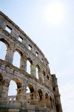 Hırvatistan 'ın Pula kentinde Roma kolezyumu