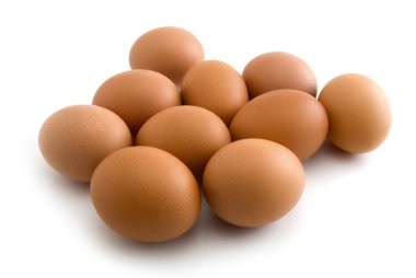 Eggs isolated on the white background clipart