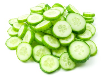 Slices of fresh cucumber clipart