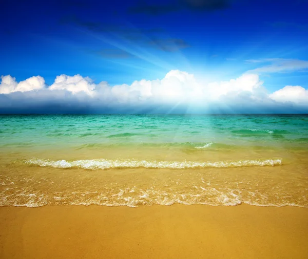 Sand Beach Sea — Stock Photo, Image
