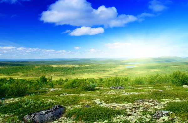 stock image North mountain tundra and lakes