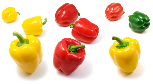 Peppers Isolated White Background — Stock Photo, Image