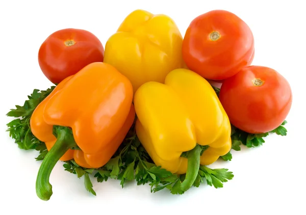 Frisches Gemüse Isoliert Auf Weißem Hintergrund — Stockfoto