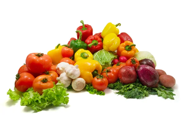Υγρής Λαχανικά Που Απομονώνονται Λευκό Φόντο — Φωτογραφία Αρχείου