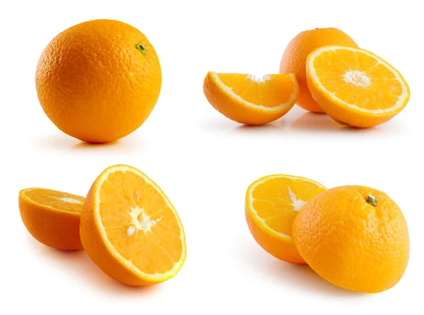 Strona Pomarańczy Białym Tle Białym Tle — Zdjęcie stockowe