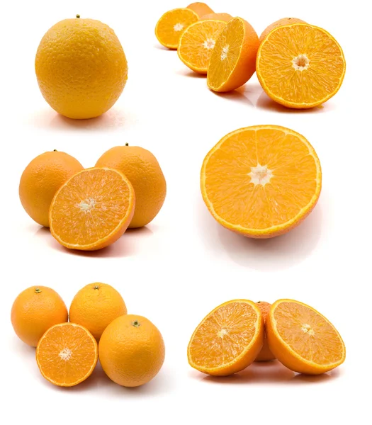 Page Oranges Isolated White Background — Stock Photo, Image