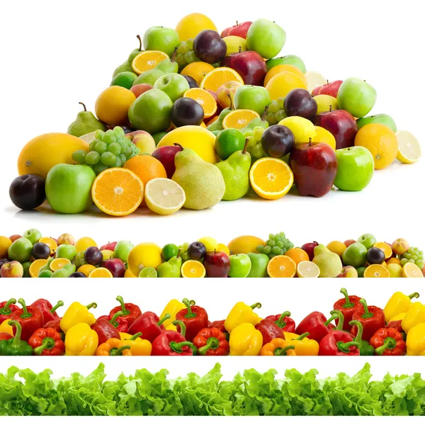 Recogida de hortalizas y frutas — Foto de Stock