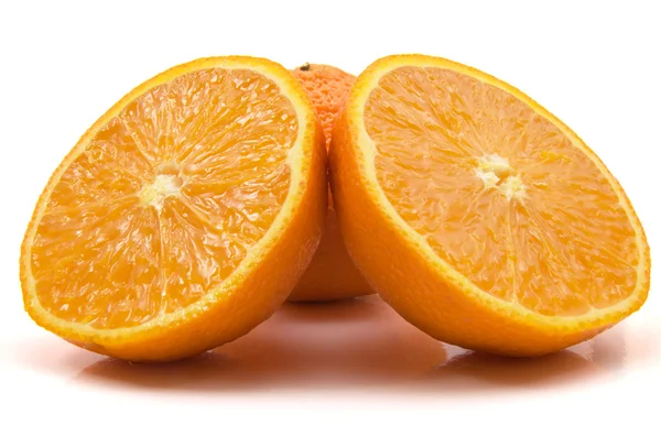 Pomeranče Izolovaných Bílém Pozadí — Stock fotografie