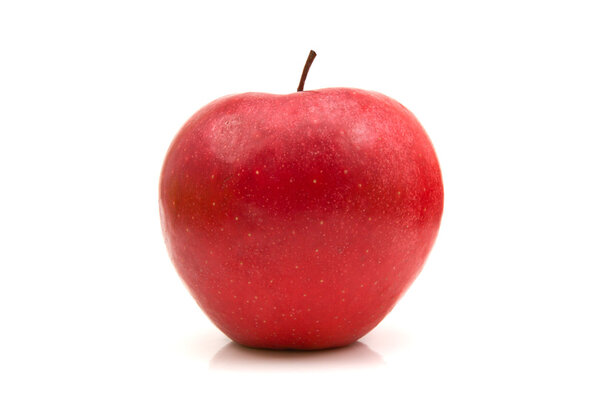 Red apple isolated on the white background