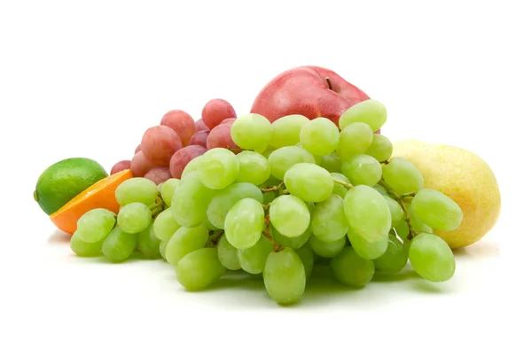 Frutas Isoladas Sobre Fundo Branco — Fotografia de Stock