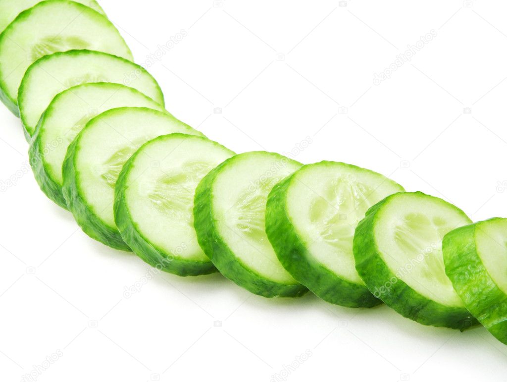 Slaces of cucumber