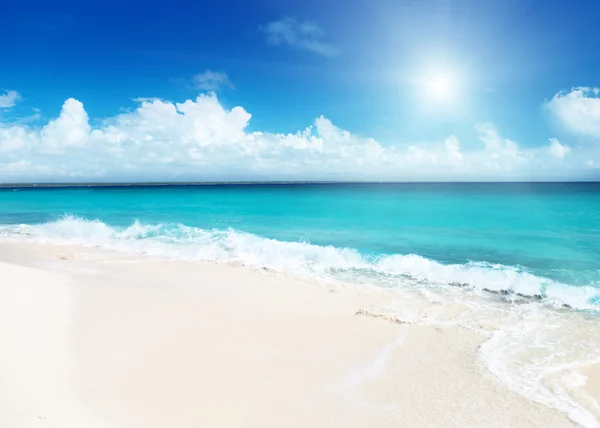 Areia Praia Mar Caribenho — Fotografia de Stock