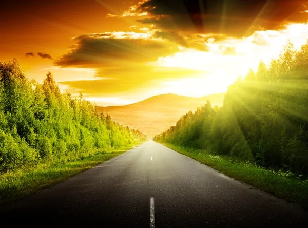 Sunset on the road — Stock Photo © Iakov #6583756