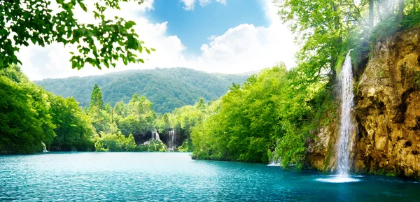 Wasserfall Tiefen Wald Von Kroatien — Stockfoto