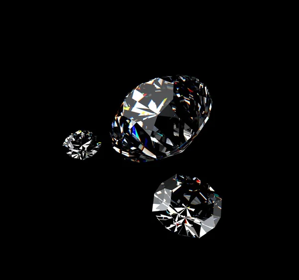 3 個のダイヤモンド — ストック写真