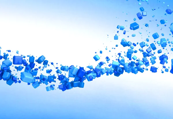 Blaue Abstrakte Teilchen — Stockfoto