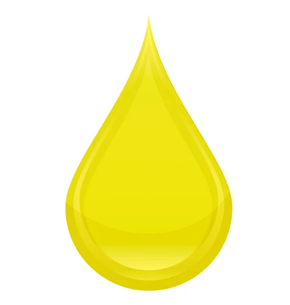 Gele druppel olie — Stockvector