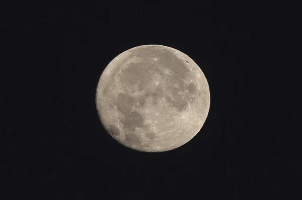 Detailní Záběr Úplňku Detaily Měsíčním Povrchu — Stock fotografie