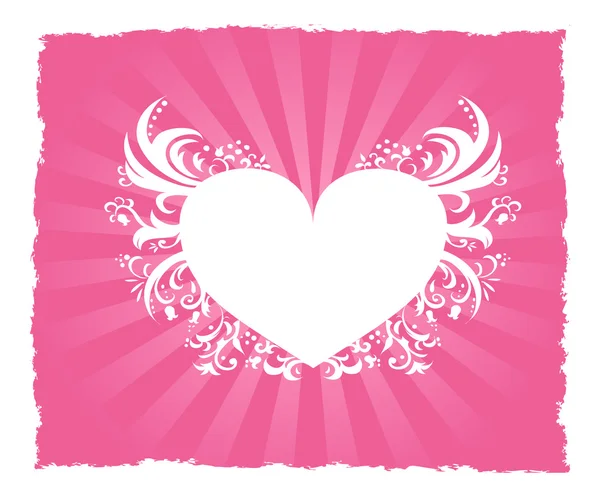 Vector Postcard Heart Valentine Day Easily Editable Можете Добавить Свой — стоковый вектор