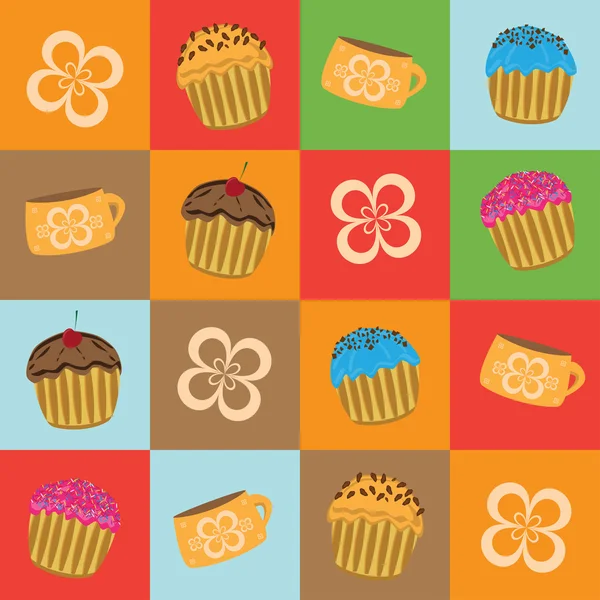 Muffin al cartone animato — Vettoriale Stock