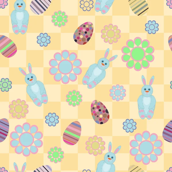 Seamless Pattern Easter Motives — Stock Vector