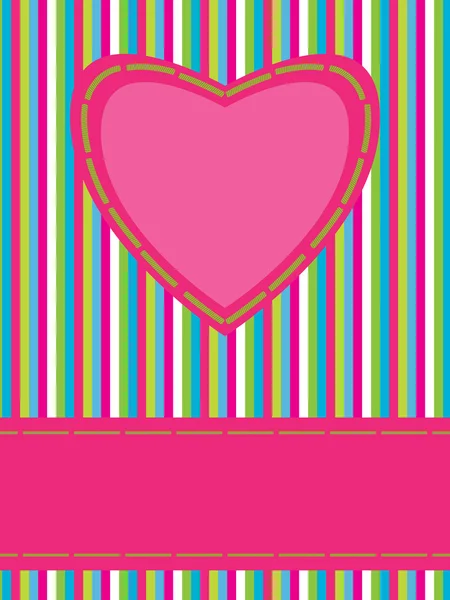 Carte Voeux Avec Coeur — Image vectorielle