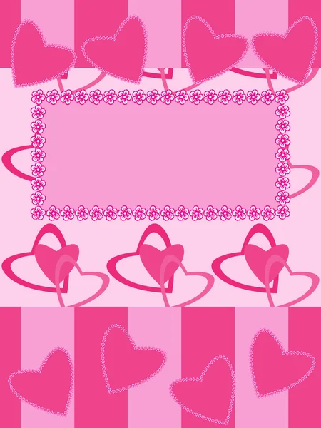 Greeting Card Hearts Pattern — Stock Vector