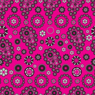 Paisley stile pattern on pink background clipart