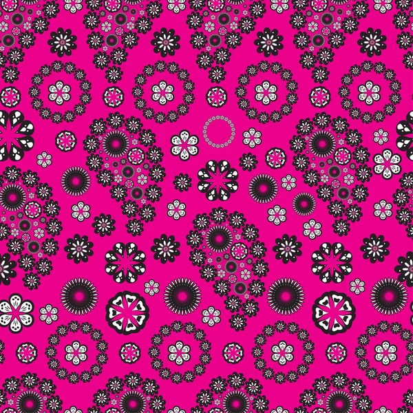 ピンクの背景のペイズリーかまちパターン — ストックベクタ