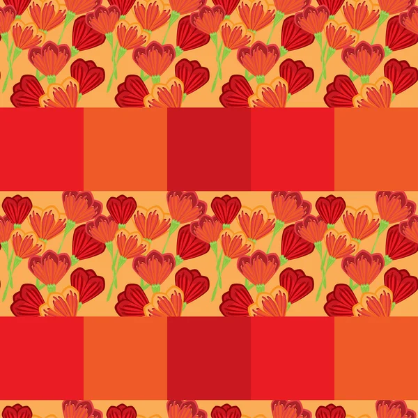 Tulpenmuster nahtloser Hintergrund — Stockvektor