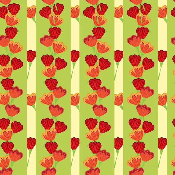 Modèle de tulipe fond sans couture — Image vectorielle