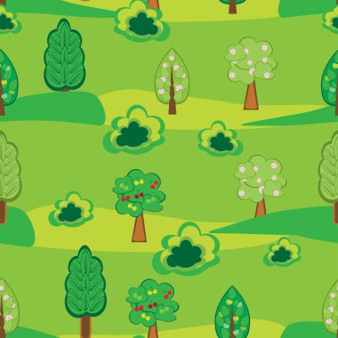 Forest seamless pattern clipart