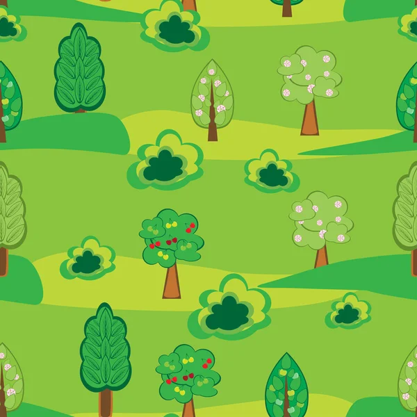 Forêt motif sans couture — Image vectorielle