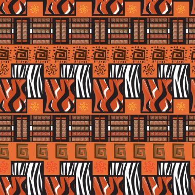 Africa stile ornament background clipart