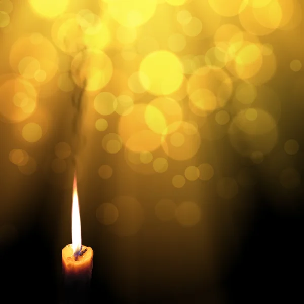 Gouden licht kaarsen — Stockfoto