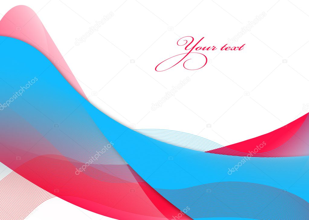 Tricolor background with wavy, flowing lines
