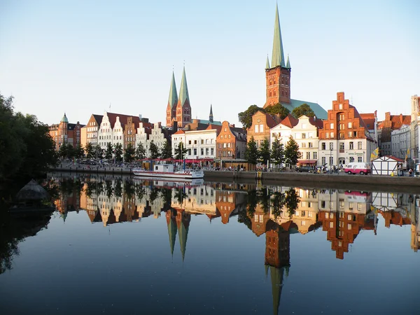 Panorama Lübeck Allemagne Pendant Les Jours Nordiques Août 2009 — Photo