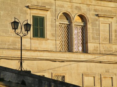 Lanterns at sunset. Ostuni, Puglia, Italy. 2009 clipart