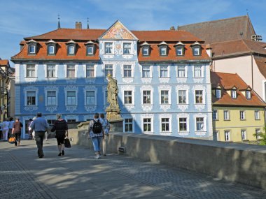 Walk through the old town of Bamberg, world heritage Unesco, Germany Italy clipart