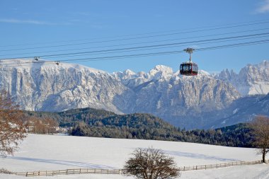 Cablecar that connects Bolzano to Soprabolzano, Italy clipart