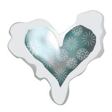 Winter heart clipart