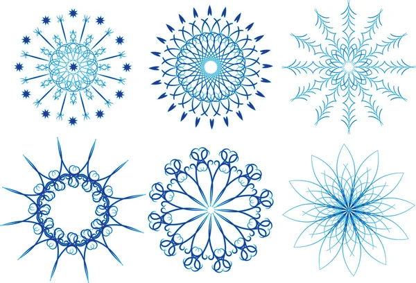 stock vector Snowflake winter set vector illustration