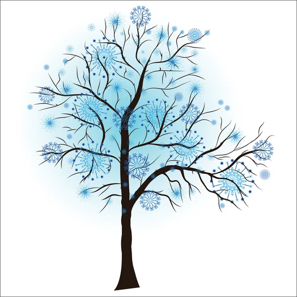 装飾的な冬の木 — ストックベクタ