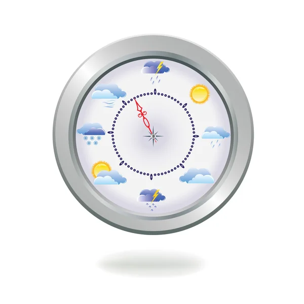 Orologio meteo, illustrazione vettoriale . — Vettoriale Stock