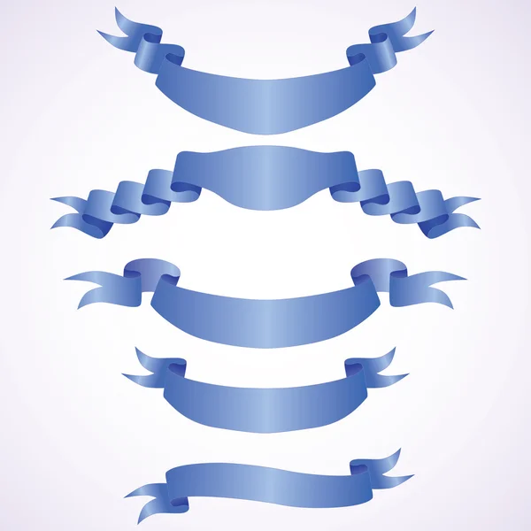 Ensemble de bannières bleues — Image vectorielle