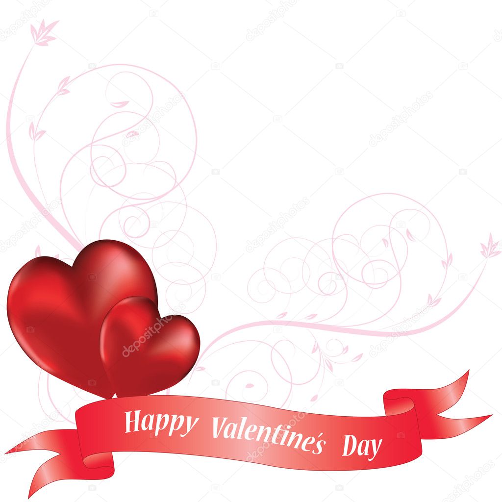 Ornamental heart background for valentine's day. Vector illustration.